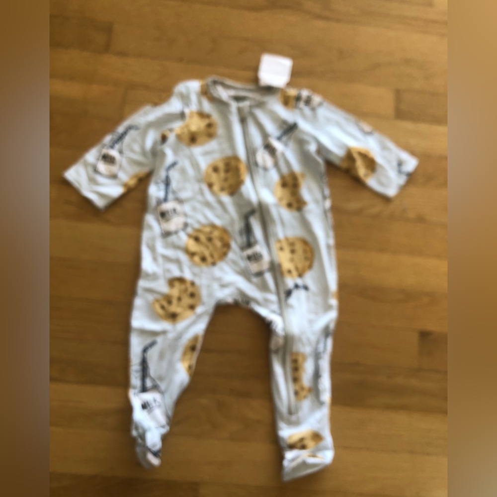 Mud pie baby cookies and milk onesie